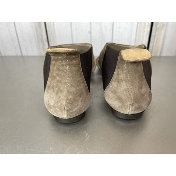 Womens AGL Brown Metallic Leather Ankle Strap Flare Casual Sandals Size 39.5 - Picture 4 of 5